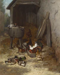 Chickens in the Stall